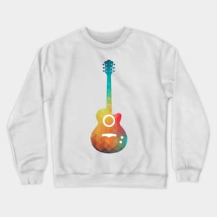 Rainbow electric guitar silhouette Crewneck Sweatshirt